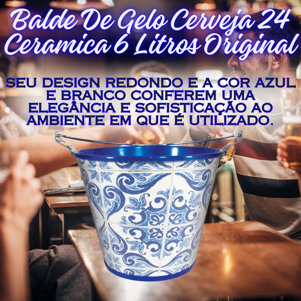 Balde De Gelo Cerveja Cerâmica 6 L Origin...