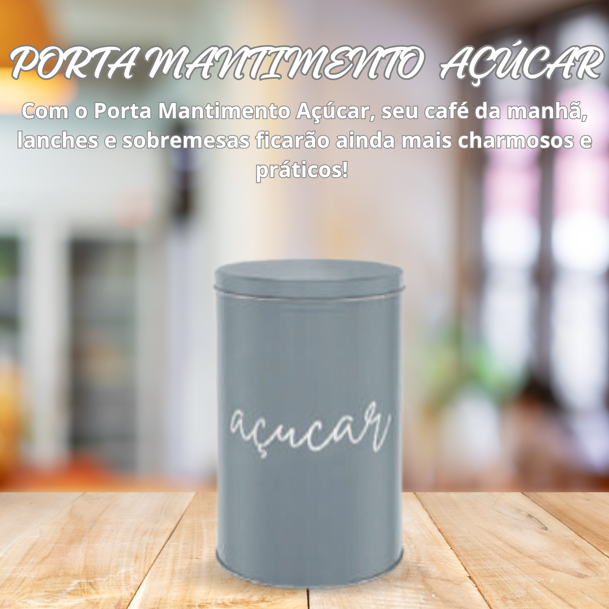 Pote Porta Mantimento Açúcar 600 Ml Com T...