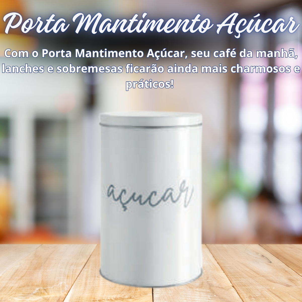 Pote Porta Mantimento Açúcar 600 Ml Com T...