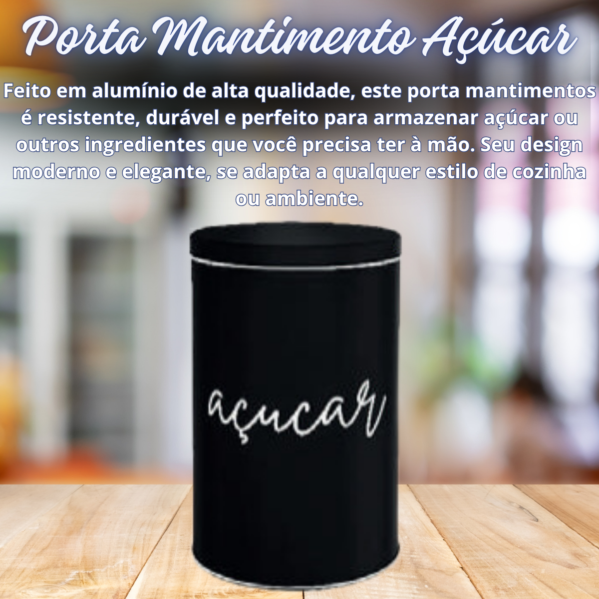 Pote Porta Mantimento Açúcar 600 Ml Com T...